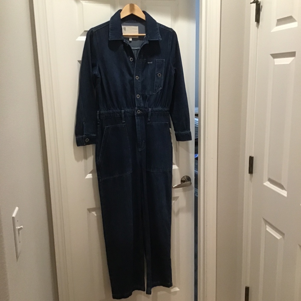 Pilcro The polished long-sleeve Denim Boiler Suit Size S NWT